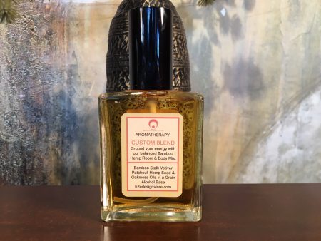 Label for Custom Blend Bamboo Hemp Room Spray